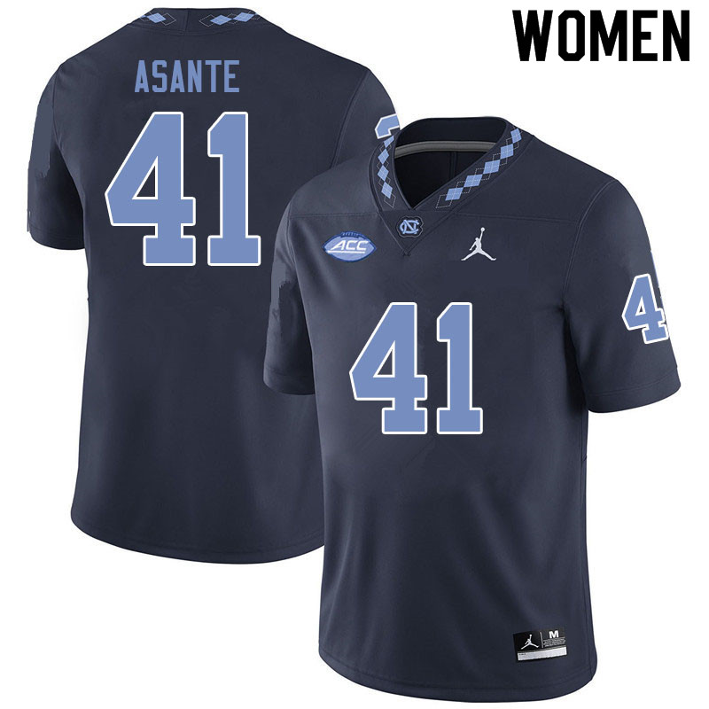 Jordan Brand Women #41 Eugene Asante North Carolina Tar Heels College Football Jerseys Sale-Black